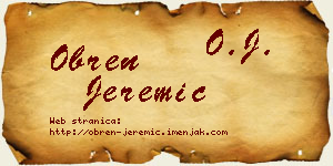 Obren Jeremić vizit kartica